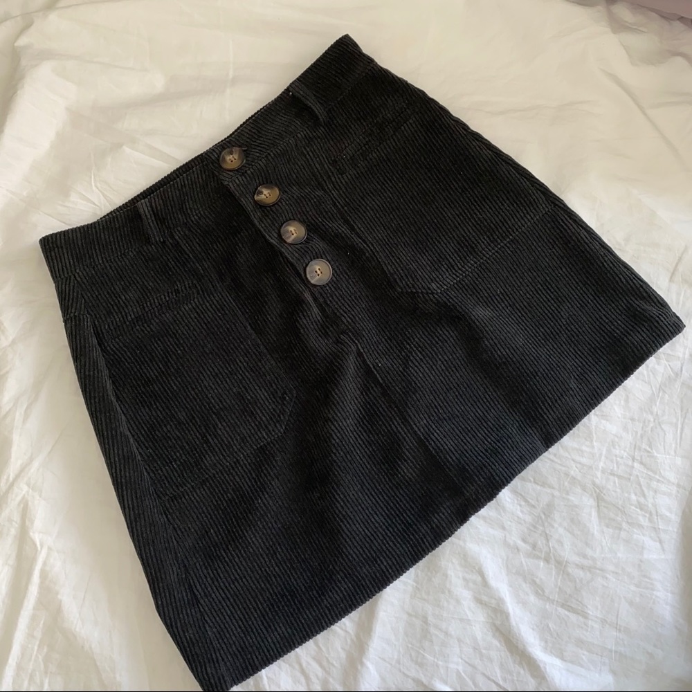 NEW (never worn) Black corduroy skirt